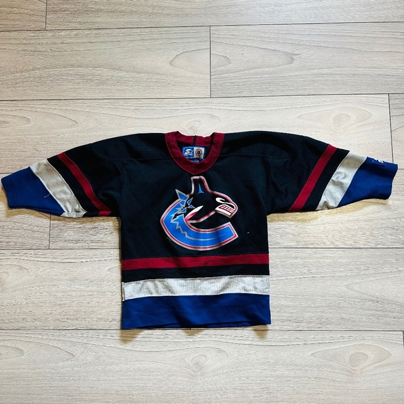 Vintage 90’s Starter NHL Vancouver Canucks Hockey Jersey Youth Medium - Picture 5 of 13